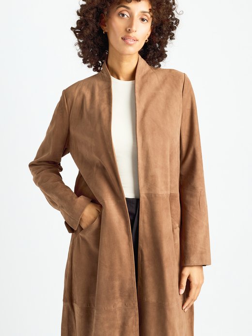 Damen Ledercardigan
