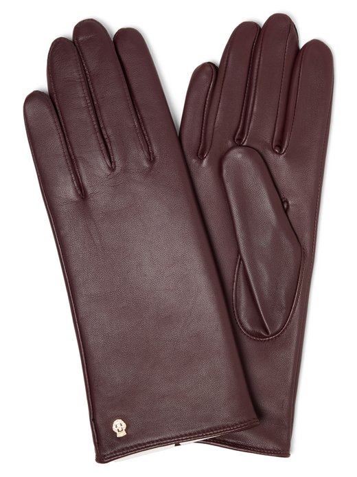 Damen Lederhandschuhe mit Cashmere-Anteil