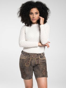 Artikelbild Damen Lederhosen - Lederhose "Filipa" von Spieth & Wenksy in braun uni
