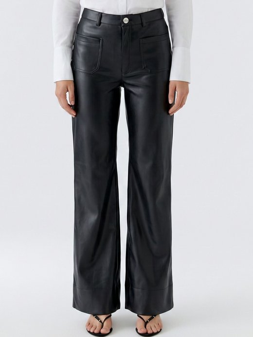 Damen Lederimitathose