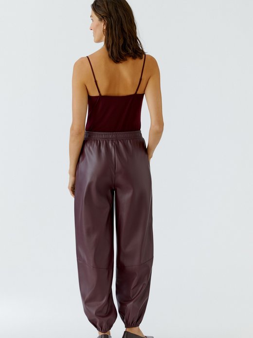 Damen Lederimitathose