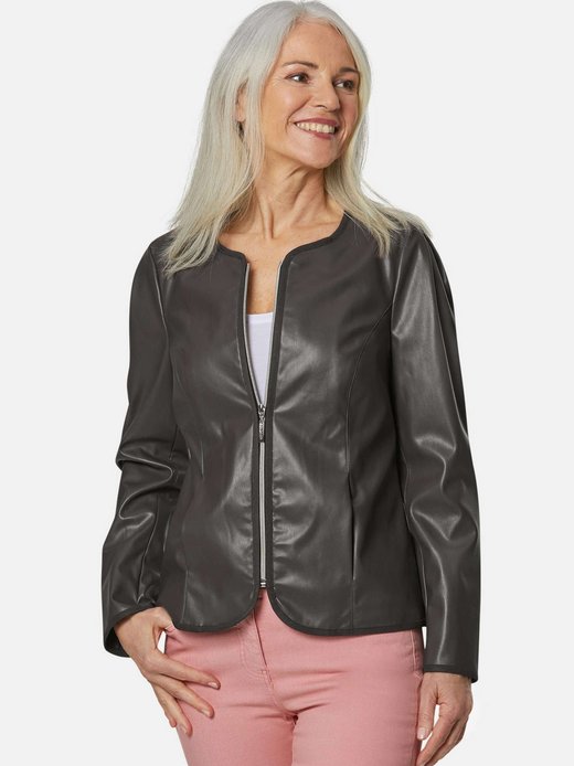 Damen Lederimitatjacke