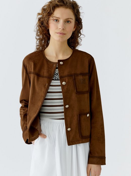 Damen Lederimitatjacke