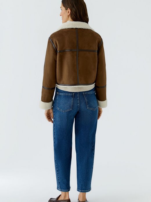Damen Lederimitatjacke
