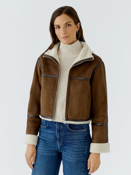 Damen Lederimitatjacke