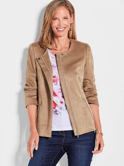 Damen Lederimitatjacke