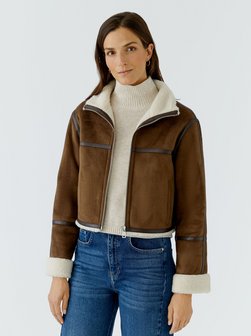Damen Lederimitatjacke