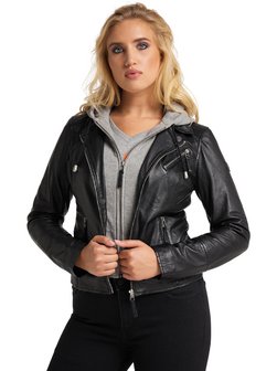 Damen Lederjacke  -  BROWN