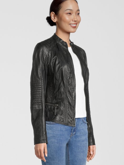 Hugo boss janabelle hot sale leather jacket