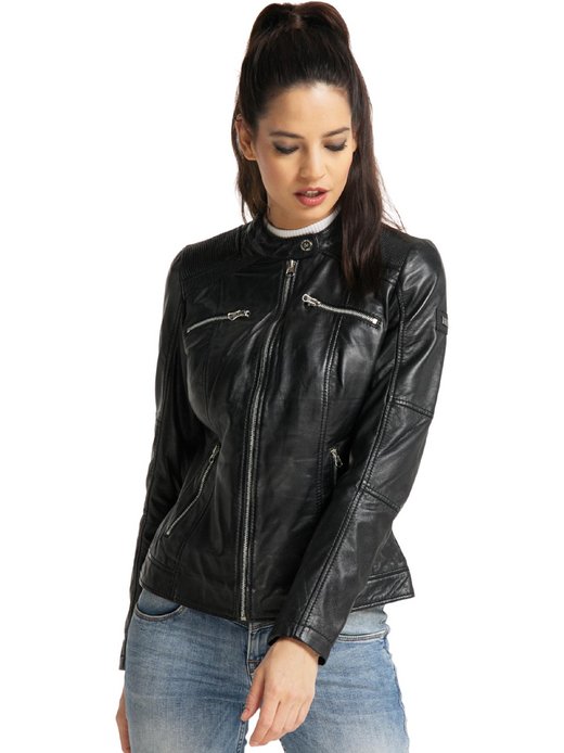 Damen Lederjacke  -  LONG