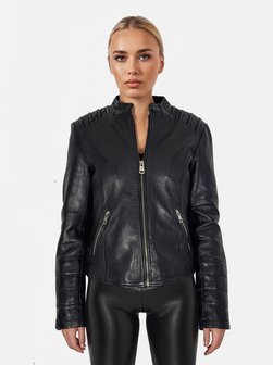 Artikelbild Damen Lederjacke  -  Raegan von Trueprodigy in schwarz uni