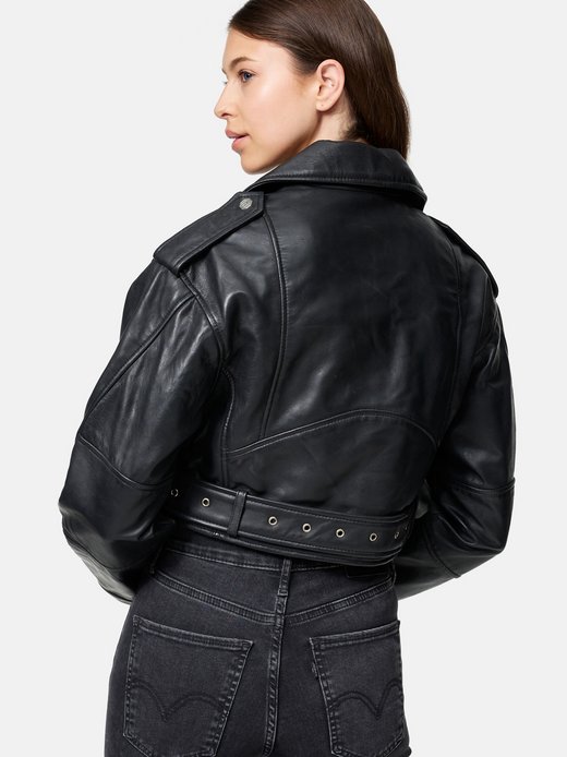 Damen Lederjacke  -  Rosa