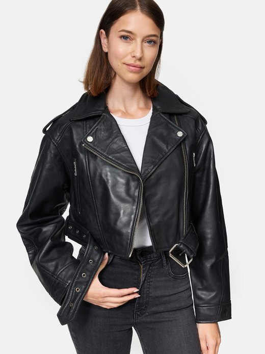 Damen Lederjacke  -  Rosa