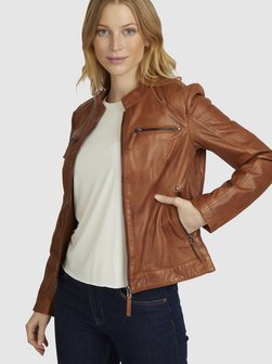 Damen Lederjacke - SEMILANA