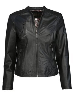 Artikelbild Damen Lederjacke von JCC in schwarz uni