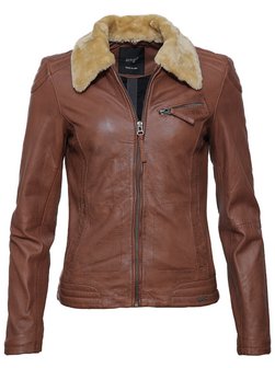 Artikelbild Damen Lederjacke von Maze in kastanie uni