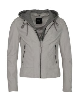 Artikelbild Damen Lederjacke von Maze in hellgrau uni