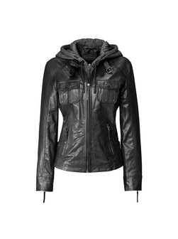 Artikelbild Damen Lederjacke von JCC in schwarz uni