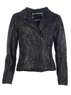 Artikelbild Damen Lederjacke von Mustang in schwarz uni