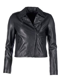 Artikelbild Damen Lederjacke von Mustang in schwarz uni