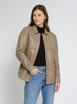 Artikelbild Damen Lederjacke von Mustang in taupe uni