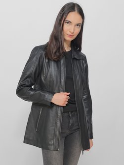Artikelbild Damen Lederjacke von JCC in schwarz uni