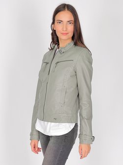 Artikelbild Damen Lederjacke von Maze in grau uni