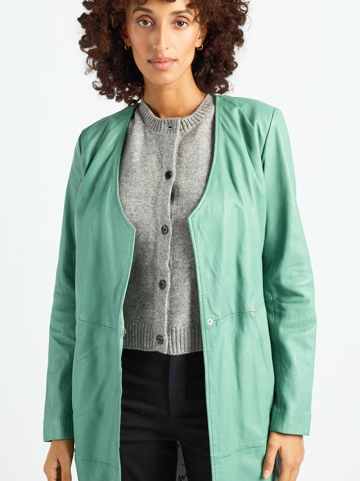 Damen Ledermantel