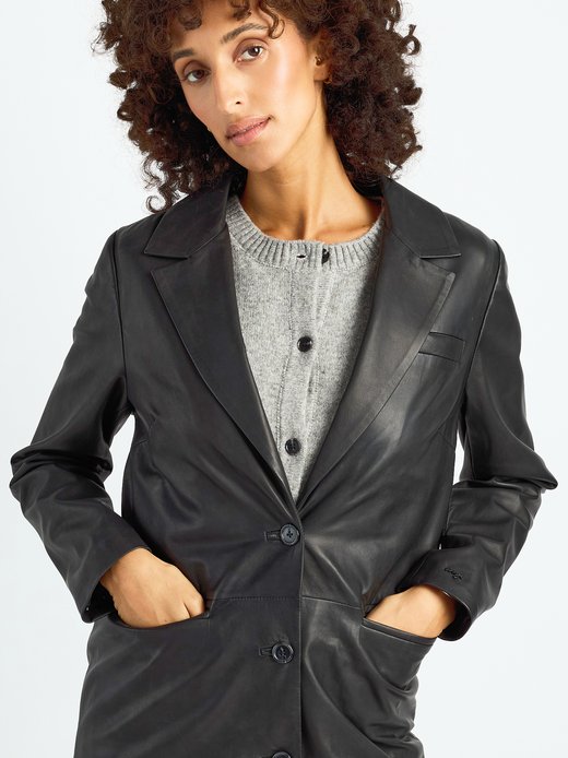 Damen Ledermantel