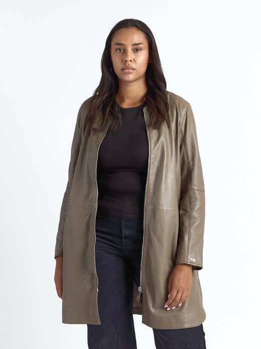 Damen Ledermantel