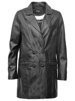 Damen Ledermantel