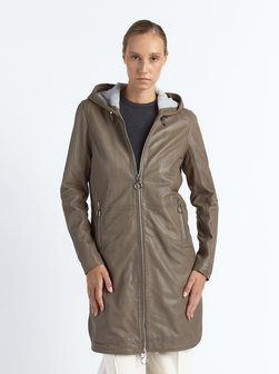 Damen Ledermantel