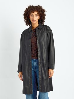 Damen Ledermantel