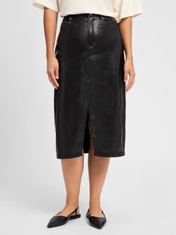Artikelbild Damen Lederrock - C_Vilera von BOSS Orange in schwarz uni