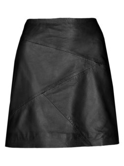 Artikelbild Damen Lederrock von Maze in schwarz uni