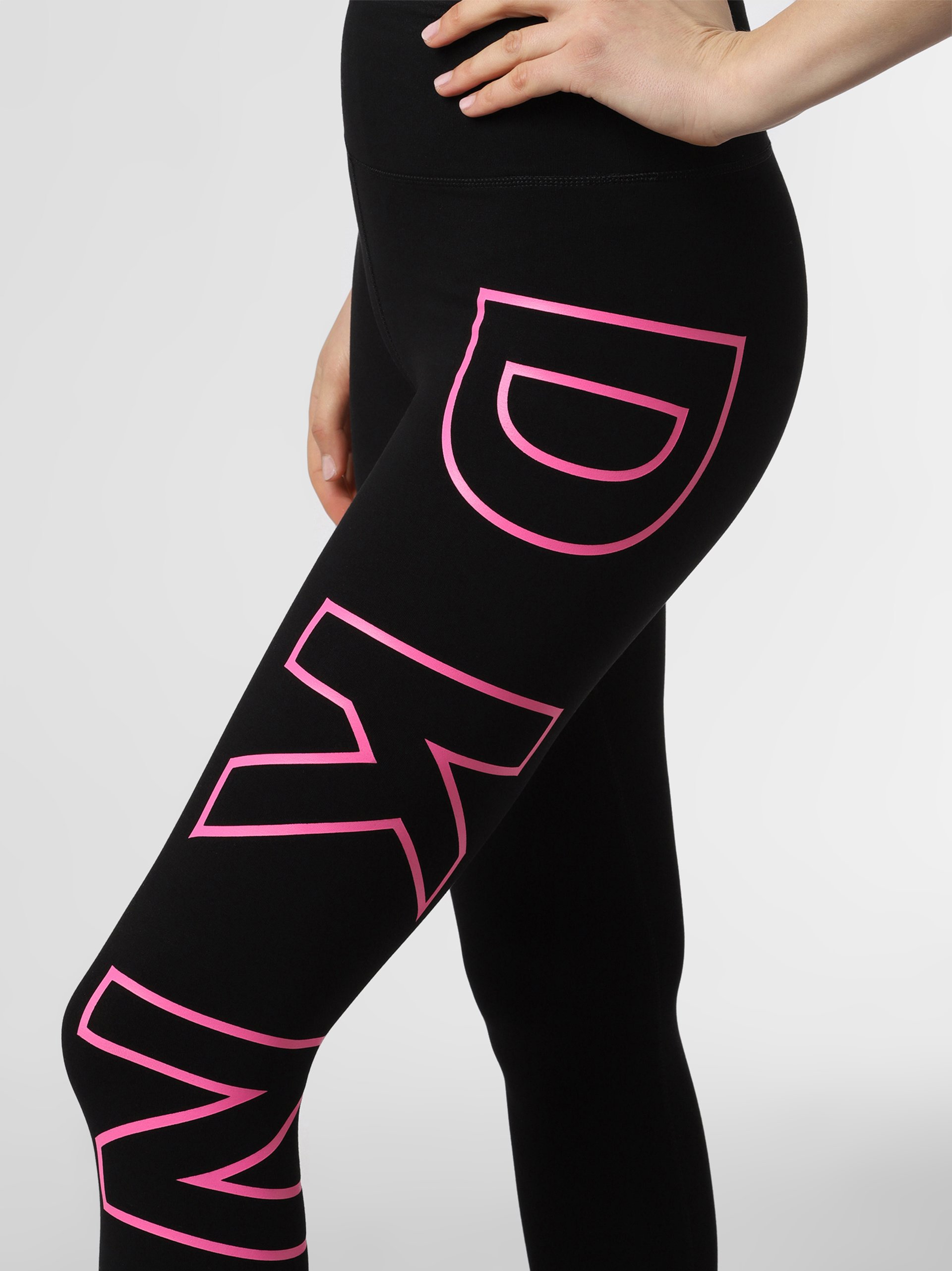 DKNY Cropped-Leggings in Leder-Optik in Schwarz Damen Bekleidung Hosen und Chinos Leggings 
