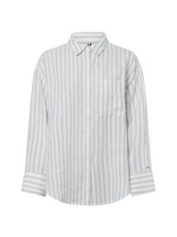 Artikelbild Damen Leinen-Hemdbluse von Tommy Hilfiger in hellblau weiß gestreift