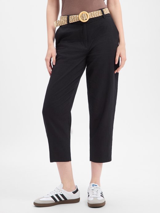Damen Leinen-Mix-Hose