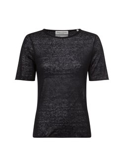Artikelbild Damen Leinen T-Shirt von Marc O'Polo in schwarz uni