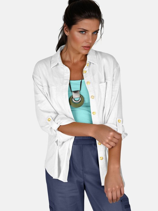 Damen Leinenbluse