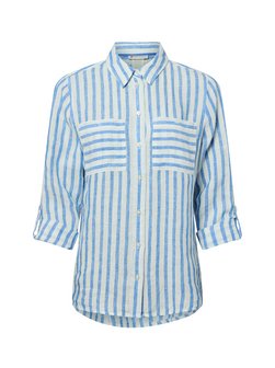 Artikelbild Damen Leinenbluse von Street One in blau weiß gestreift