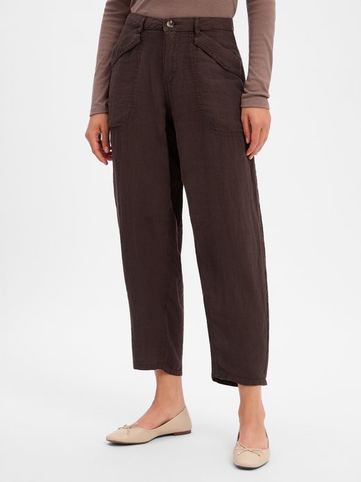 Damen Leinenhose - Mara Tapered Fancy