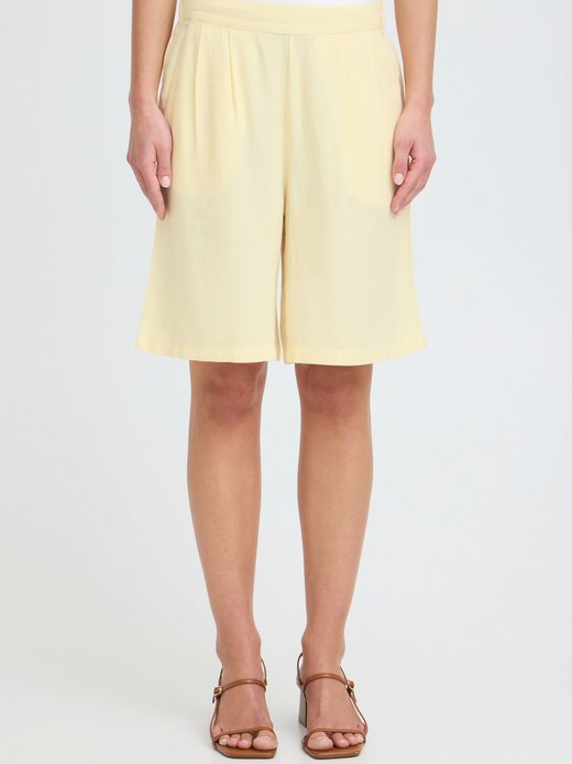 Damen Leinenhose - OXNInna Linen Mix Bermuda