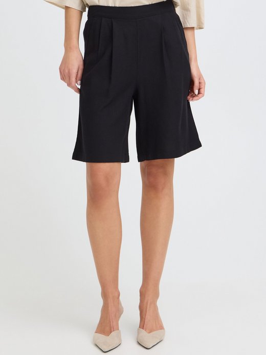 Damen Leinenhose - OXNInna Linen Mix Bermuda