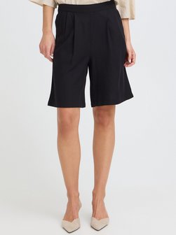 Damen Leinenhose - OXNInna Linen Mix Bermuda