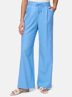 Artikelbild Damen Leinenhose von zero in blau aqua uni