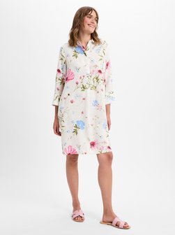 Artikelbild Damen Leinenkleid von Franco Callegari in ecru rosa gemustert