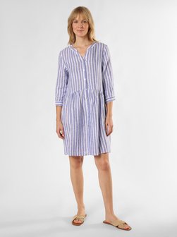 Artikelbild Damen Leinenkleid von Ambiance in blau weiß uni