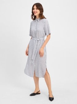Artikelbild Damen Leinenkleid von Gant in marine weiß gestreift