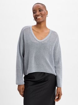 Artikelbild Damen Lochstrick-Pullover - Somaija von Drykorn in beige uni